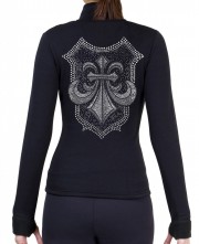 Fitted Skating Fleece Jacket with Rhinestones R124